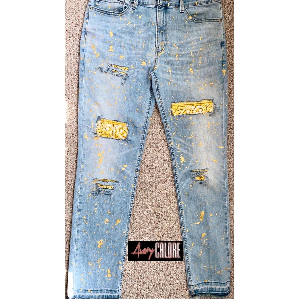 Custom Men Bandana Jeans